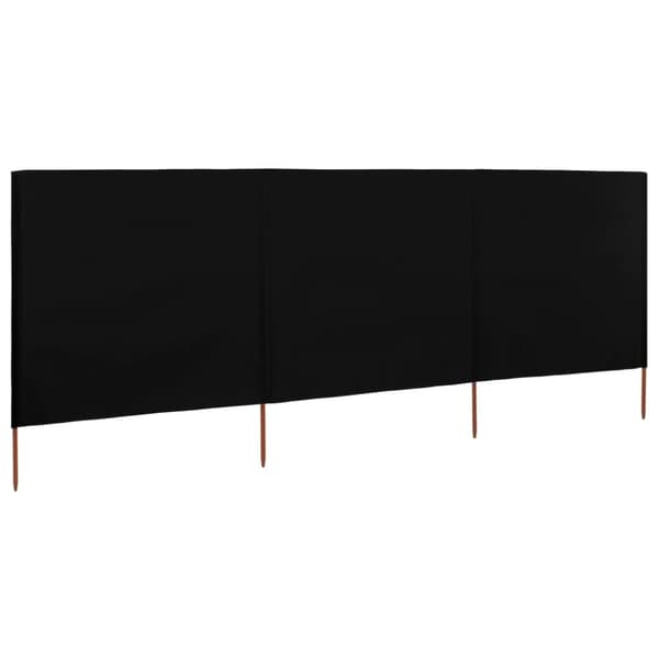 vidaXL 3-panels læsejl 400x120 cm stof sort