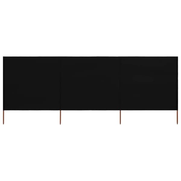 vidaXL 3-panels læsejl 400x120 cm stof sort