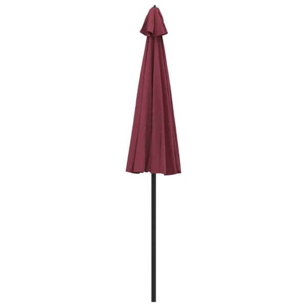vidaXL Aurinkovarjo alumiinitanko 270 cm viininpunainen