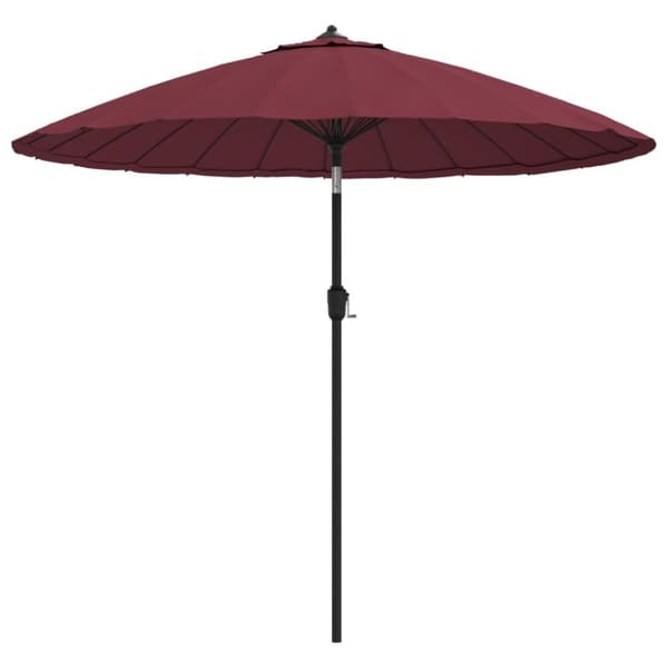 vidaXL Aurinkovarjo alumiinitanko 270 cm viininpunainen