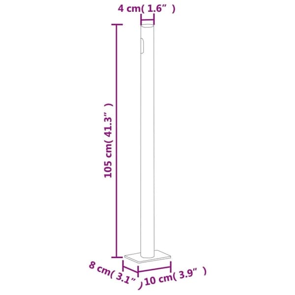 vidaXL Uttrekkbar sidemarkise 170x300 cm kremhvit