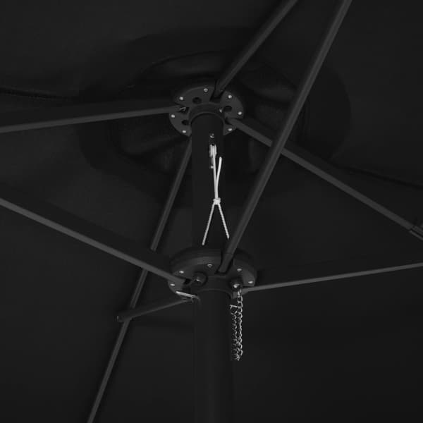 vidaXL udendørs parasol med aluminiumsstang 460 x 270 cm sort