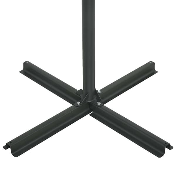 vidaXL udendørs parasol med aluminiumsstang 460 x 270 cm sort