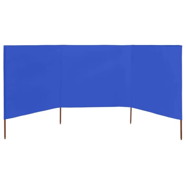 vidaXL Tuulensuojakangas 3 paneelilla 400x160 cm taivaansininen
