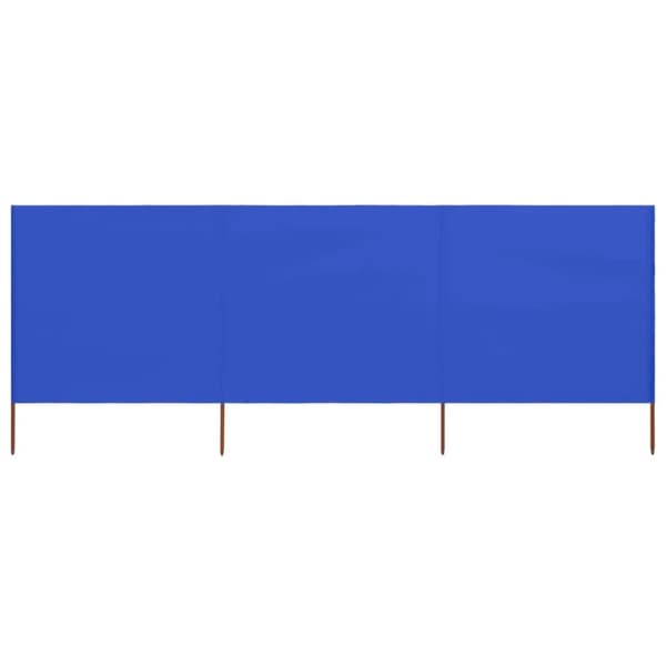 vidaXL Tuulensuojakangas 3 paneelilla 400x160 cm taivaansininen