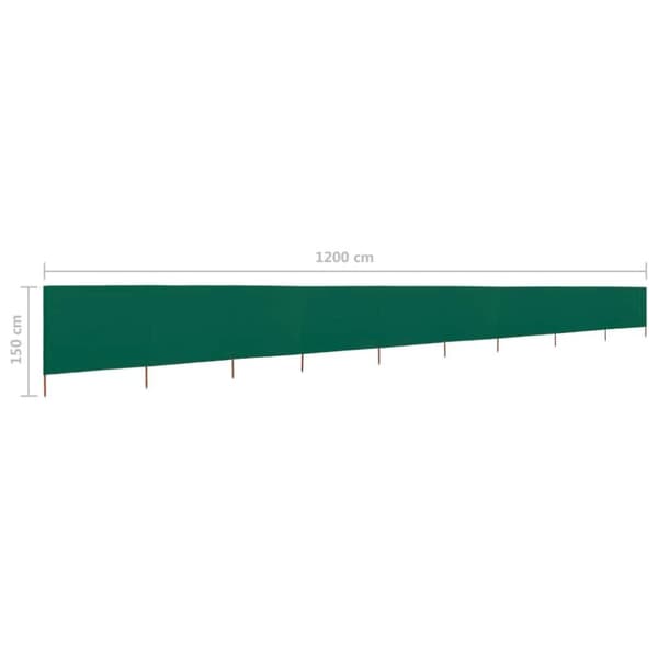 vidaXL 9-panels læsejl 1200x120 cm stof grøn