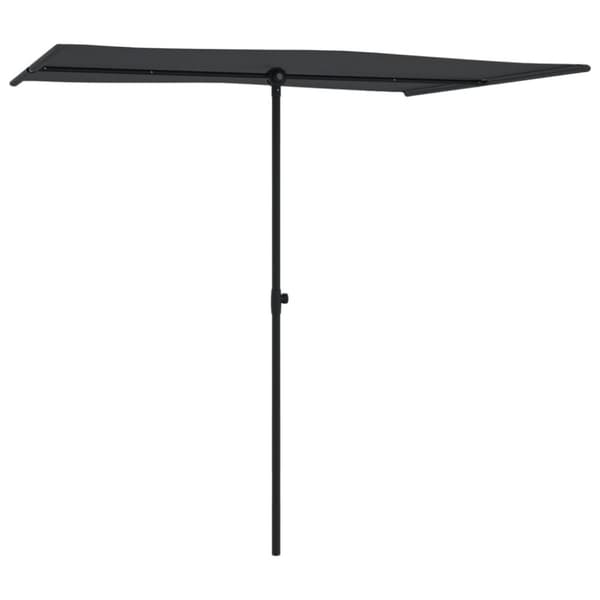 vidaXL parasol med aluminiumstang 2x1,5 m sort
