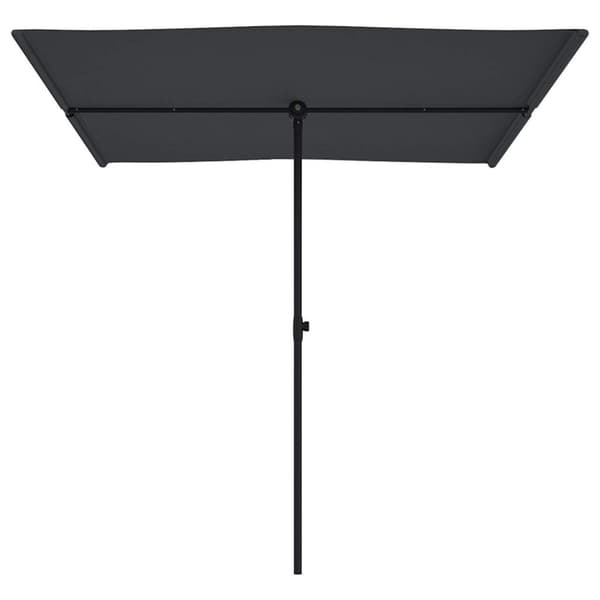 vidaXL parasol med aluminiumstang 2x1,5 m sort