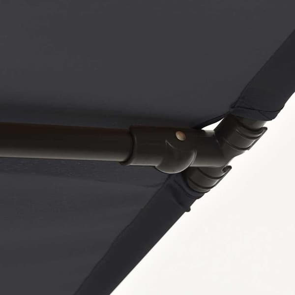 vidaXL parasol med aluminiumstang 2x1,5 m sort
