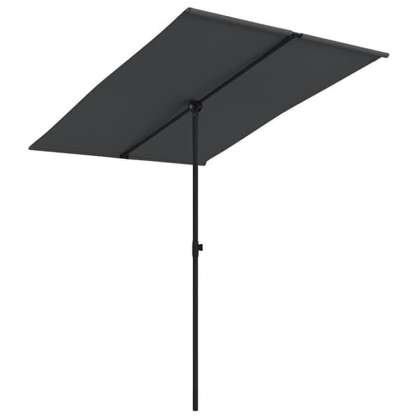 vidaXL parasol med aluminiumstang 2x1,5 m sort