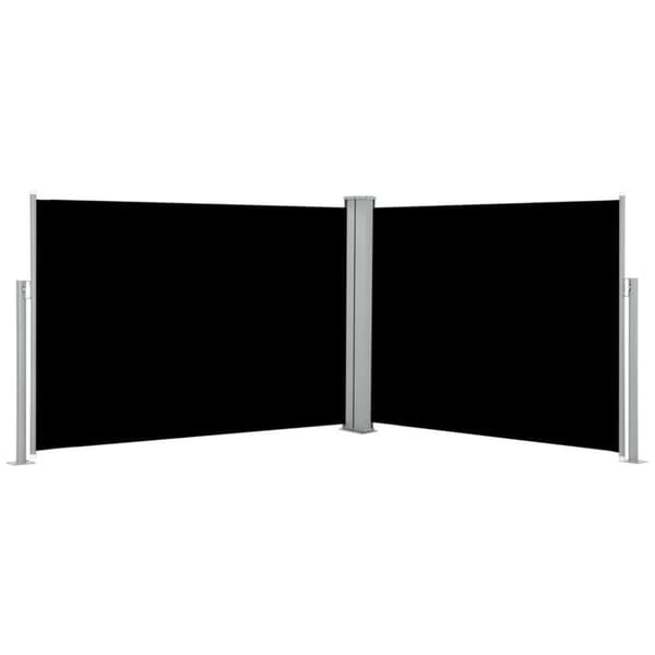 vidaXL Sisäänvedettävä sivumarkiisi 100x1000 cm musta