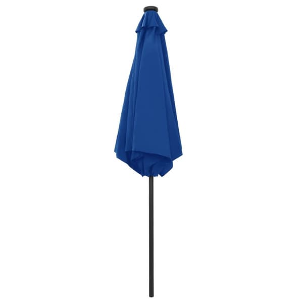 vidaXL Aurinkovarjo LED-valot alumiinitolpalla 270 cm taivaansininen
