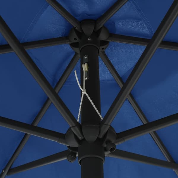 vidaXL Aurinkovarjo LED-valot alumiinitolpalla 270 cm taivaansininen