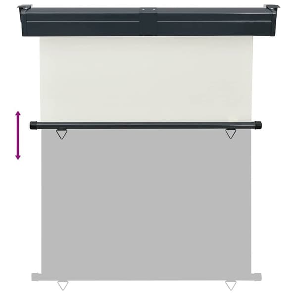 vidaXL sidemarkise til altan 140x250 cm cremefarvet