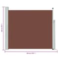 Miniatyrbillede 7 af 8: vidaXL sammenrullelig sidemarkise til terrassen 100 x 300 cm brun