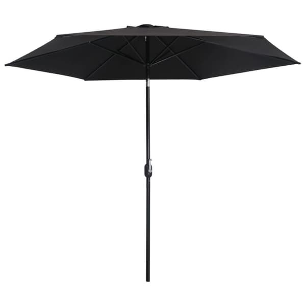 vidaXL Parasoll med metallstang 300 cm svart