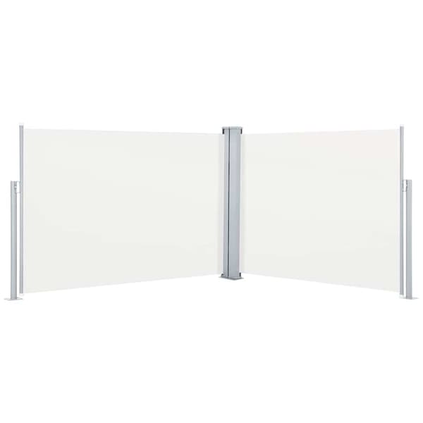 vidaXL Sisäänvedettävä sivumarkiisi 100x1000 cm kerma