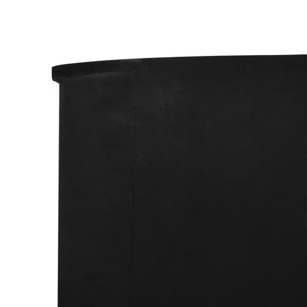 vidaXL Tuulensuojakangas 5 paneelilla 600x80 cm musta