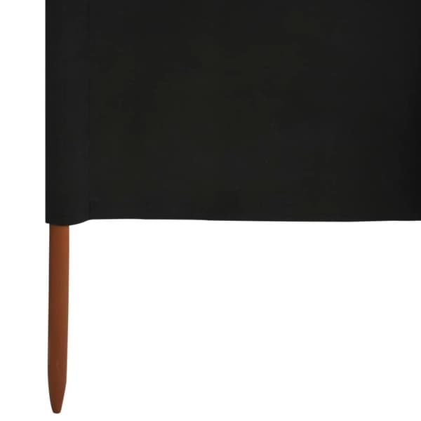 vidaXL Tuulensuojakangas 5 paneelilla 600x80 cm musta
