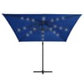 Pikkukuva 3 / 9: vidaXL Aurinkovarjo cantilever LED/terästolppa 250x250 cm sininen