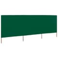 Pikkukuva 2 / 6: vidaXL Tuulensuojakangas 3 paneelilla 400x80 cm vihreä