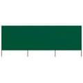 Pikkukuva 1 / 6: vidaXL Tuulensuojakangas 3 paneelilla 400x80 cm vihreä