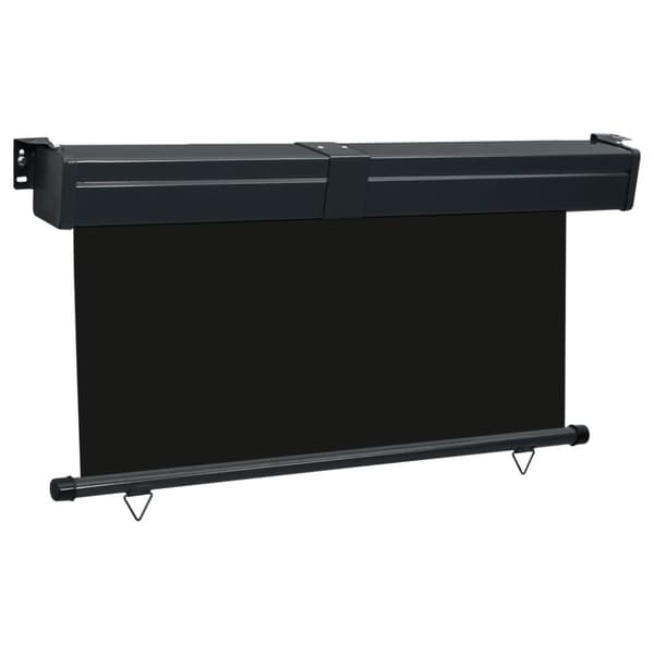 vidaXL Sidemarkise for balkong 145x250 cm svart