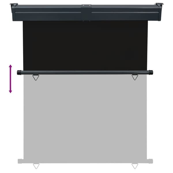 vidaXL Sidemarkise for balkong 145x250 cm svart