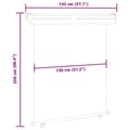 Miniatyrbilde 10 av 10: vidaXL Sidemarkise for balkong 145x250 cm svart