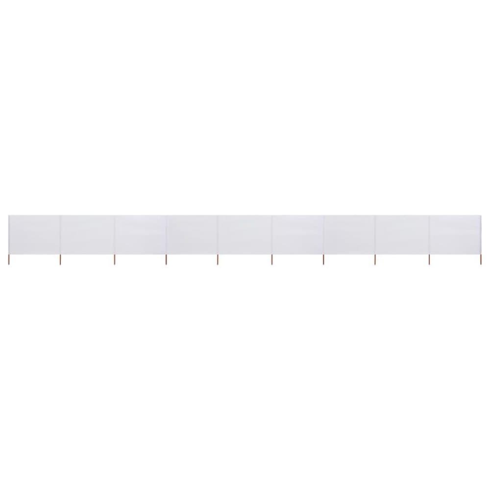 vidaXL Vindskydd 9 paneler tyg 1200x80 cm sandvit
