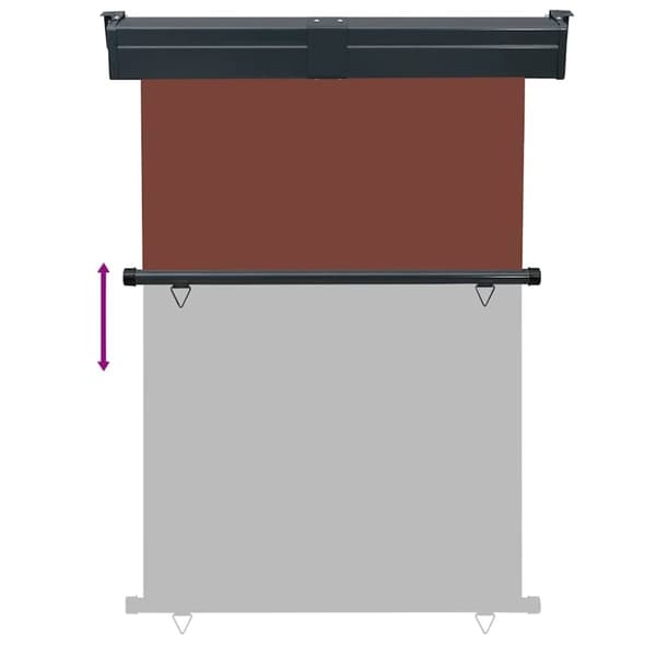 vidaXL Balkongmarkis 120x250 cm brun