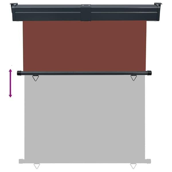 vidaXL Parvekkeen sivumarkiisi 145x250 cm ruskea