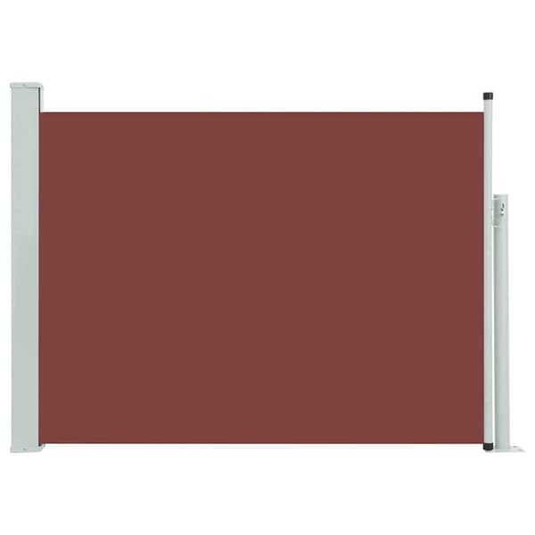 vidaXL Sisäänvedettävä terassin sivumarkiisi 100x500 cm ruskea