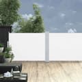 Miniatyrbilde 2 av 8: vidaXL Uttrekkbar sidemarkise 100x1000 cm kremhvit