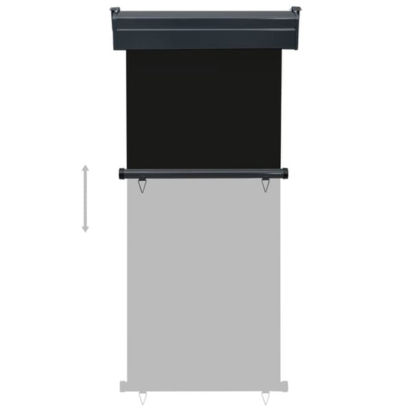 vidaXL sidemarkise til altan 85x250 cm sort