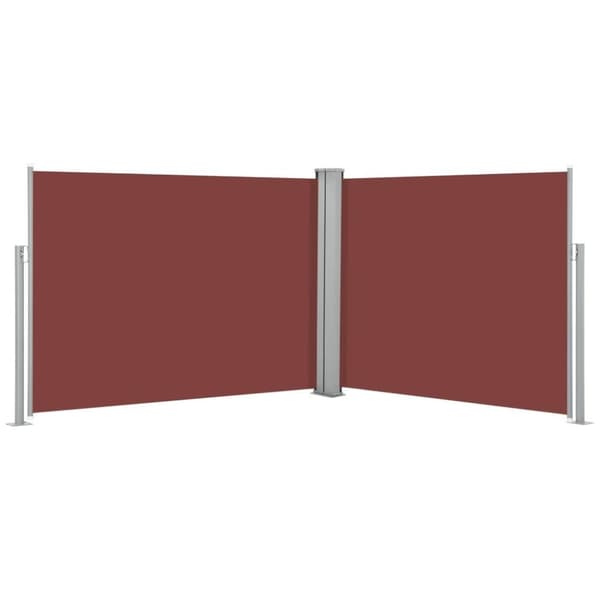 vidaXL Uttrekkbar sidemarkise 140x1000 cm brun
