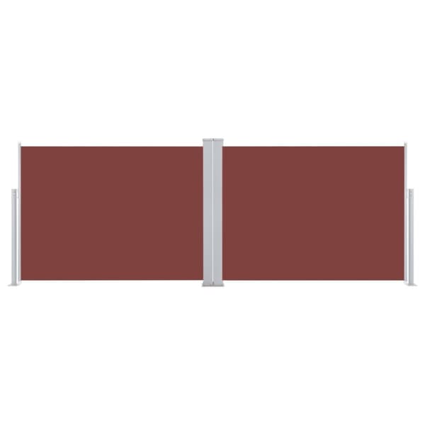 vidaXL Uttrekkbar sidemarkise 120x1000 cm brun