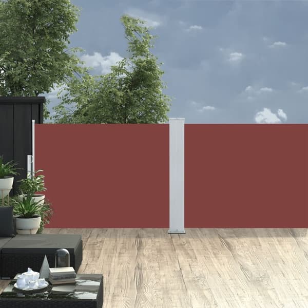 vidaXL Uttrekkbar sidemarkise 120x1000 cm brun