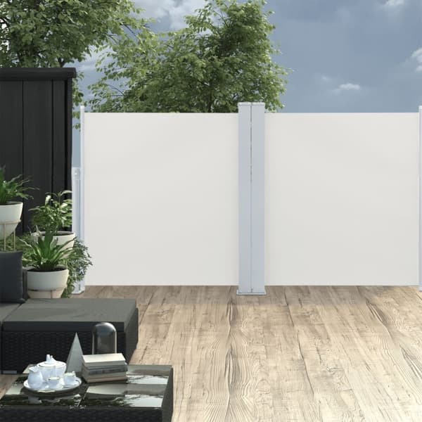 vidaXL Sisäänvedettävä sivumarkiisi 100x600 cm kerma