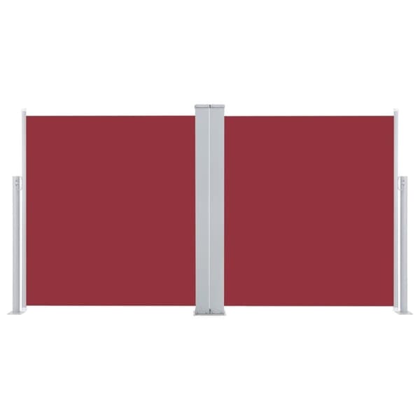 vidaXL Uttrekkbar sidemarkise 120x600 cm rød