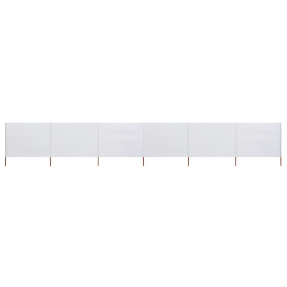 vidaXL Vindskydd 6 paneler tyg 800x120 cm sandvit
