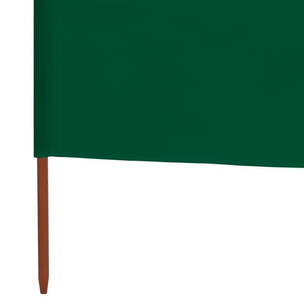 vidaXL Vindskjerm 3 paneler stoff 400x80 cm grønn