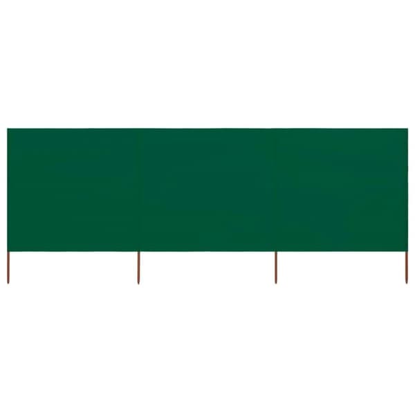 vidaXL Vindskjerm 3 paneler stoff 400x80 cm grønn