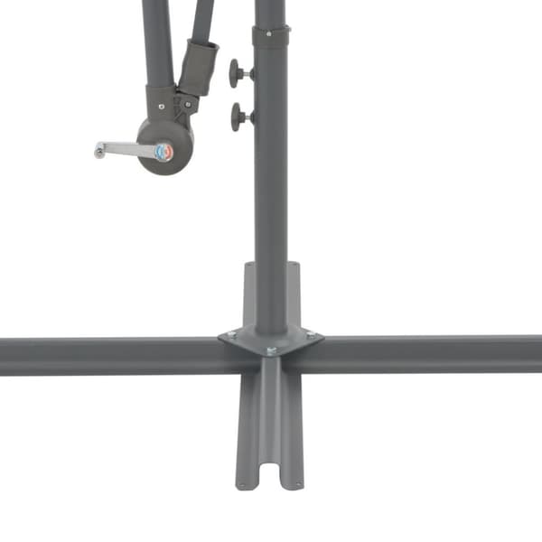 vidaXL Hengende hageparasoll med aluminiumsstang 350 cm svart