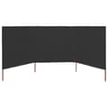Pikkukuva 3 / 6: vidaXL Tuulensuojakangas 3 paneelilla 400x80 cm antrasiitti