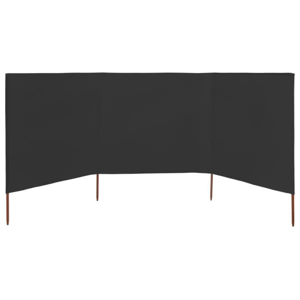vidaXL Tuulensuojakangas 3 paneelilla 400x80 cm antrasiitti