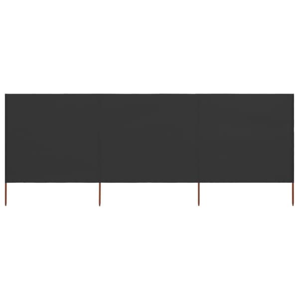 vidaXL Tuulensuojakangas 3 paneelilla 400x80 cm antrasiitti