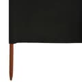 Miniatyrbilde 5 av 6: vidaXL Vindskjerm 6 paneler stoff 800x120 cm svart