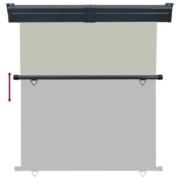 vidaXL sidemarkise til altan 170x250 cm grå