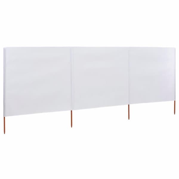 vidaXL Vindskydd 3 paneler tyg 400x160 cm sandvit